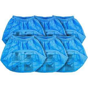 Armor All AARC2 Reusable Cloth Filter, Fits 2.54 Gallon Wet/Dry Vacuums, 6-Pack