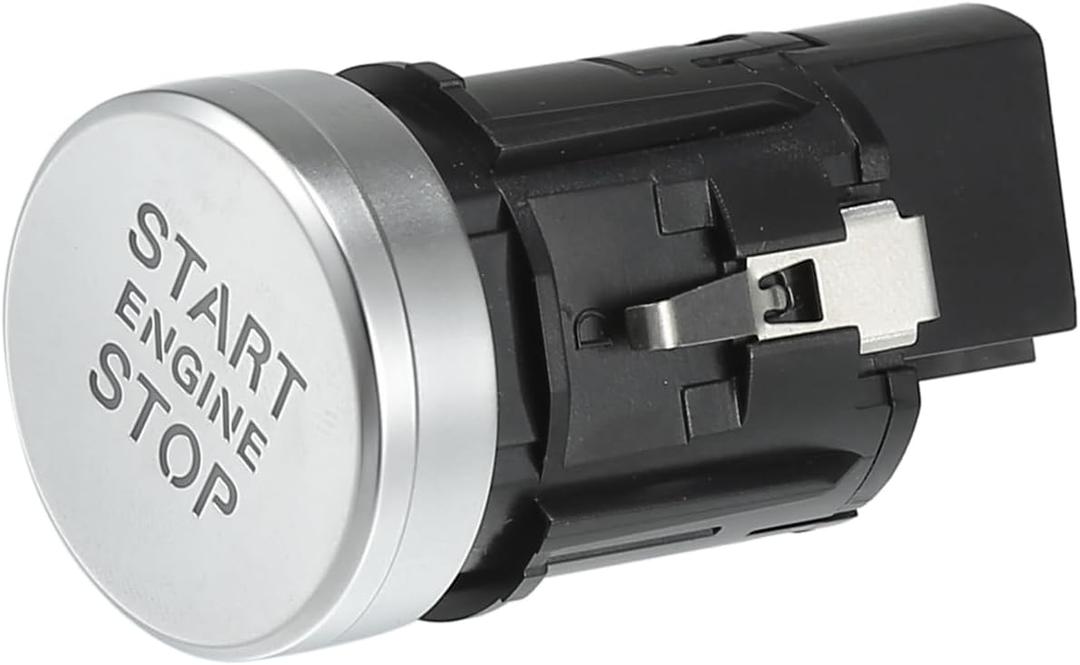 Motoforti Push Button Starter Switch No.4G1905217A Engine Start Stop Switch Button for Audi A6 2016-2018 Silver Tone Long-lasting