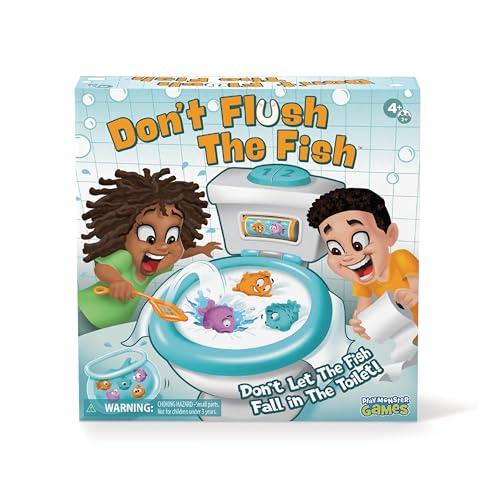 Don't Flush The Fish Board Games for Kids - Board Games for Family Game Night for Kids and Adults, Fun Balancing Game, Multi-Player Preschool, Toddler Toys, Ages 4+