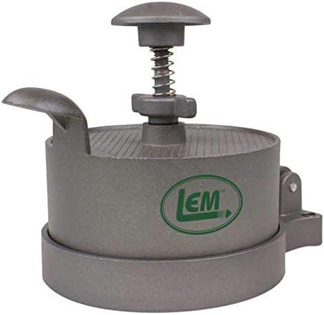 LEM Products Adjustable Burger Press, Spring-Loaded, Heavy-Duty Aluminum