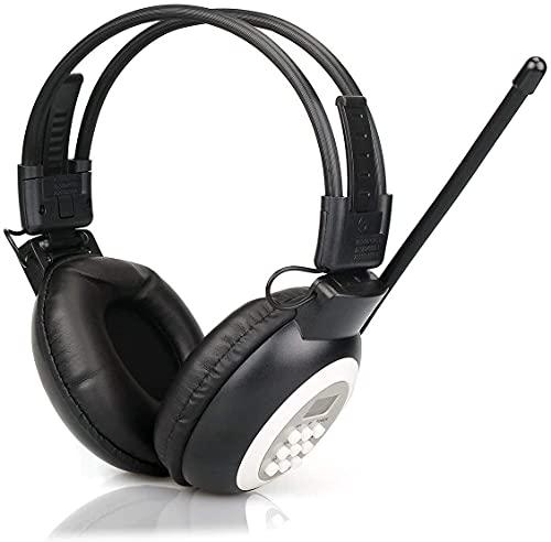 Retekess TR101 FM Radio Headphones, Headset for Mowing, Digital Wireless Radio for Mowing, Walking, Riding, Powered by AA Battery
