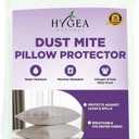 Hygea Dust Mite & Allergen Pillow Protectors, Standard Size, Set of 2 - Pillow Encasements - Zippered Covers - Hypoallergenic, Waterproof, Soft & Breathable, Premium Quality