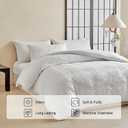7 Pieces Bow Comforter Set for Girls White Tufted Boho Bedding Set Queen Size Farmhouse Bed in A Bag as Gifts (1 Comforter, 1 Flat Sheet, 1 Fitted Sheet, 2 Pillowcase and 2 Pillow Sham)