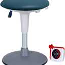 Wobble Stool for Kids Ages 712; Adjustable Height Wobble Stool; Classroom Seating with Soft, Easy-to-Clean New Fabric Cushion; Flexible Wiggle Chair for Focus & ADHD + Bonus Visual Timer (Lake Teal)