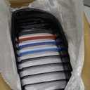 Pair Glossy Black M-Color Kidney Grille Grill Compatible with 2002-2006 BMW E46 320i 325i 325xi 330i 330xi Sedan