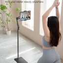 Tablet Floor Stand, 360-Degree Rotatable Metal Tablet Holder Stand, Adjustable Height and Angle iPad Stand, Universal Tablet Holder for iPad/Phone/Kindle/Tabs/E-Readers and all 4.7~12.9 Screen Devices