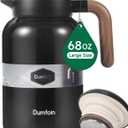 68 Oz Thermal Coffee Carafe, Stainless Steel Insulated Vacuum Coffee Carafes For Keeping Hot, 2 Liter Carafe for Hot Liquids (Matte Black)