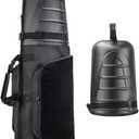 Golf Travel Bags for Airlines with Wheels & Hard Shell Top, Lightweight 1680D Club Travel Case, Foldable Golf Bag for Men with Handles, Side Pockets & Durable Protection