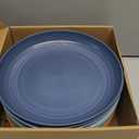 HEYCOME 12 Pcs Unbreakable Deep Dinner Plates Set, 10 inch Reusable Plastic Wheat Straw Plates, Microwave and Dishwasher Safe Plate for Kitchen, Lightweight Plate for Dessert, BPA Free, 6 Colors (6-Dark Multicolor)