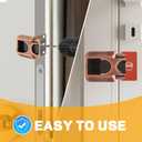 Home Security Door Lock with 8 Screws, Childproof Door Reinforcement Lock, Withstand 800 lbs for Inward Swinging Door,Night Lock to Defend Your Home (Copper)