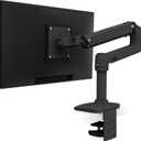 Ergotron  LX Monitor Arm, Single Monitor Desk Mount  fits Flat Curved Ultrawide Computer Monitors up to 34 Inches, 7 to 25 lbs, VESA 75x75mm or 100x100mm  Matte Black