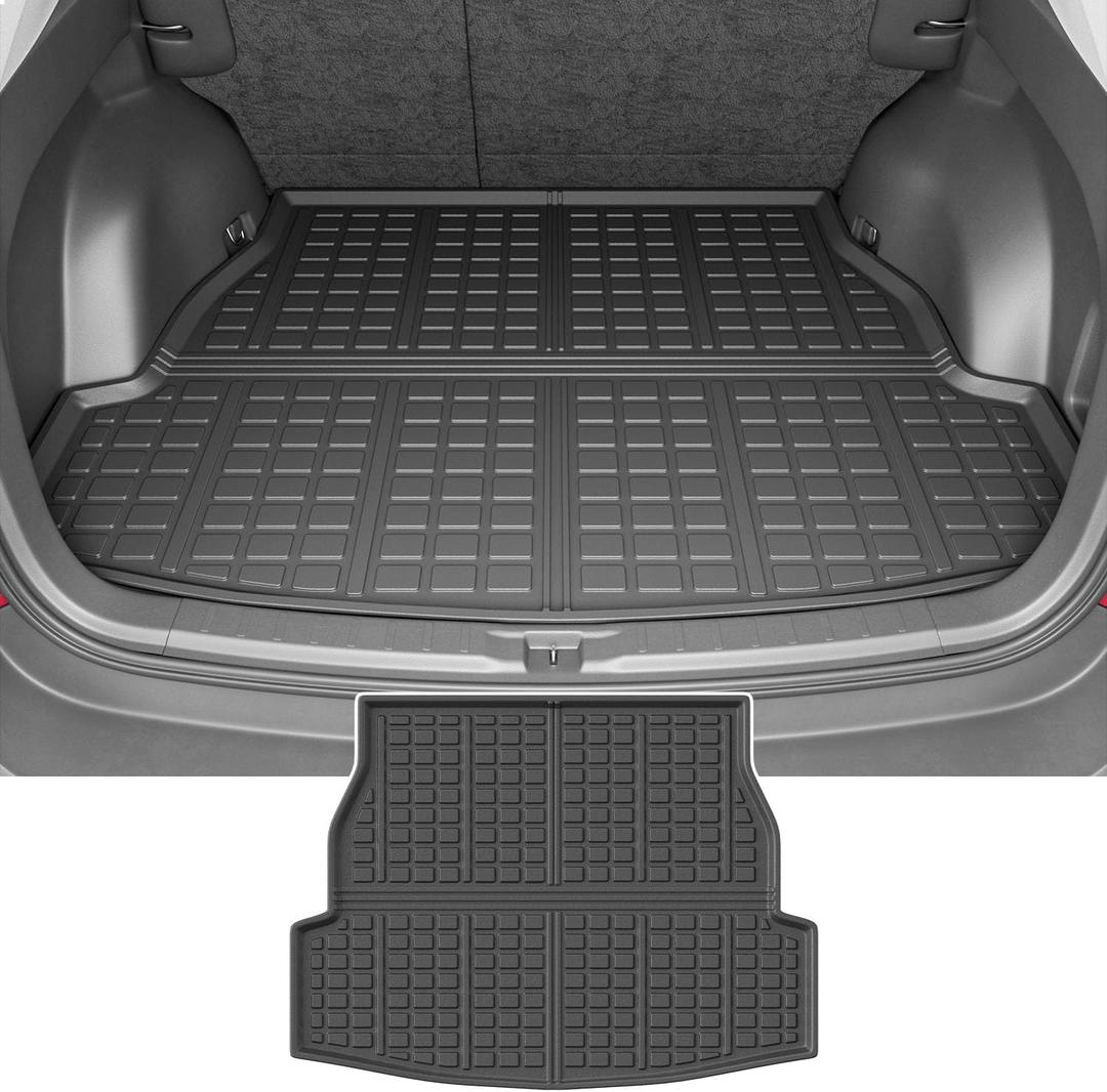 powoq Trunk Mat Compatible with 2019 2020 2021 2022 2023 2024 2025 Toyota RAV4 Cargo Mat TPE Cargo Liner Trunk Liner Replacement for 2019-2025 Toyota RAV4 Accessories (Fit 2019-2025, Rear Trunk Mat)