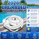 Upgraded Feed Hose Replacement for Polaris 280 Pool Cleaner 32.8-ft G5 Hose | Fits Polaris 180, 380, TR35P and 3900 Sport; includes UWF connector and G52 backup valve; not compatible with Polaris 360