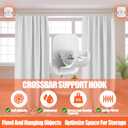 No Drill Curtain Rod Brackets No Drilling Holder 40LB - Renter Friendly Self Adhesive Hooks for Apartment Dorm Classroom Essentials Decor Hanging Drapes Rv Over Blinds Kitchen Bedroom Home