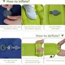Sleeping Pad, Ultralight Camping Mattress with Pillow, Built-in Foot Pump Inflatable Sleeping Pad Compact for Camping Backpacking Traveling Hiking Tent, Single, Green