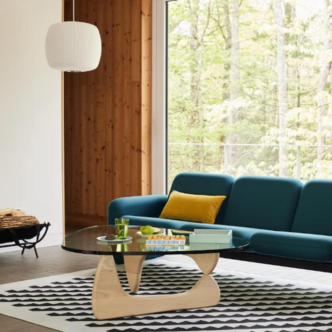 Mid Century Table Triangle Vintage Glass End Table, Glass Coffee Table with Solid Wood Base and Triangle Clear Glass Top Modern End Table for Living Room, Patio, Study, White Ash Mid Century Table Triangle Vintage Glass End Table, Glass Coffee Table with Solid Wood Base and Triangle Clear Glass Top Modern End Table for Living Room, Patio, Study, White Ash