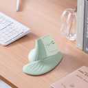 SANWA Wireless Ergonomic Mouse for Large Hands, Silent Click Vertical Mice with Removable Wrist Rest, 1000-4000 DPI, 3-Device (2.4G + 2 Bluetooth 5.4), Compatible with Mac, Windows, Laptop, PC, Green