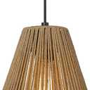 ELYONA Woven Pendant Lights, 7 Rustic Rattan Hanging Lamp Adjustable Handwoven Basket Shade, Boho Pendant Light Fixtures for Kitchen Island, Dining Room, Bedroom, Farmhouse Bar, Foyer Hallway, Brown (7")