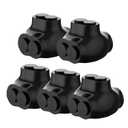 RVBOATPAT 2 Port Insulated Splice Connector 2-14 Gauge Aluminum to Copper Wire Connectors 5/32" Slotted Allen Hex Dual Entry Splice Electrical Connector