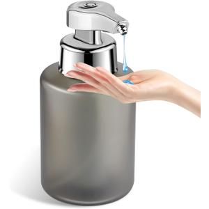Automatic Soap Dispenser Liquid Bathroom: Rechargeable Touchless Auto Smart Electric Plastic Grey Soap Dispenser - Kitchen - Hand Dish Lotion Couple Kids (Grey Liquid)