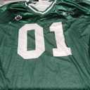 Floerns Women's Football Jersey Shirts for Women Oversized Sports Jersey Letter Print V Neck Team Shirts Half Sleeve Custom Jersey Green Large