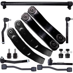 SCITOO 15Pcs Suspension Kit Fit 1999-2004 For Jeep For Grand Cherokee W/Parts Upper Lower Control Arm Upper Lower Ball Joint Sway Bar Link Outer Inner Tie Rod End Adjusting Sleeve