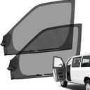 Magnetic Bug Screen for Front Doors, Pair Window Bug Screen Compatible with Ford E-Series/Econoline/Club Wagon 2003-2021