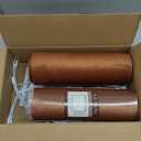 GO&SO Large Lampshades Replacement,Burnt Orange Velvet Drum Lamp Shades Set of 2-16" Top x 16" Bottom x 12" High(Spider)- Modern Fabric Lampshade for Table Lamp,Floor Lamps -Assembly Require