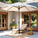 Patio Umbrella Base, 45lbs, Square Cobblestone Concrete Stand, Heavy Duty Market Umbrella Stand for Outdoor, Lawn, Deck, Poolside 15.6"