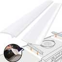 Silicone Gap Cover, (2 Pack) Silicone Gap Stopper Kitchen Stove Counter Gap Covers - Flexible Stove Space Fillers, Food Grade (21inches, White)
