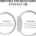 Magnetic Loop Band Compatible with Apple Watch S9/8/7/6/5/4/3 38/40/41/42/44/45/49mm, Ultra 1/2 49MM, Classy Stainless Steel Metal Mesh Strap fit iWatch SE, Women Men