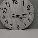 HYLANDA Wall Clock, Gray 16 Inch Wall Clocks Battery Operated Silent Non Ticking, Country Round Clocks Farmhous Wall Decorative for Kitchen, Bathroom, Living Room