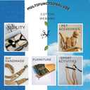 Cotton Webbing 2" & 1.5'' & 1" - 5 Yards - 50+ Colors -%100 Natural Cotton - Turkish Woven - Heavy 1 Inch 1.5 Inch 2 Inch Blue Canvas Webbing for Sewing Straps Bag Climbing Indoors Craft DIY 11404 (Blue)