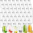 Zhehao 60 Pack 4oz Juice Shot Bottles with Lids Plastic Mini Milk Bottles Bulk Small Beverage Drink Containers for Restaurants Desserts Milk Milkshakes Iced and Other Homemade Beverages