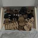 16 PCS Small Hair Clips for Women & Girls, Durable Matte Claw Clips for Thin Hair, Strong Hold NonSlip Medium Hair Claw Clips, Mini Hair Clips, Cute Hair Accessories, 4 Shapes Gifts Holiday (Neutral)