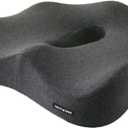 Memory Foam Office Chair Cushion Car Seat Support Waist Pillow Massage Lumbar Orthopedic Pillow Buttock Coccyx Cushion Back Pads(Gold)