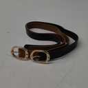 TRIWORKS 2 Pack Leather Belts for Women Fashion Waist Belt with Liquid Shapes Women Belt for Jeans Pants Dresses