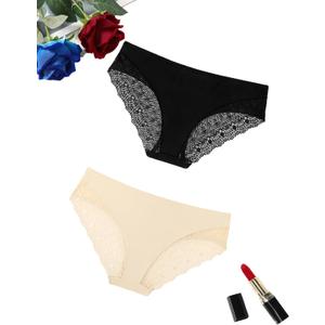 Avidlove Sexy Panties for Women Lace Cheeky Bikini Underwear Seamless Hipster