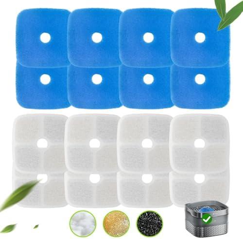 APD APETDOLA Dog Water Fountain 8 Pack Filters, 9L/2.4 Gallon Pet Fountain, Ultra Quiet, Set of 2