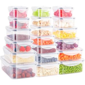 36 Piece Airtight Food Storage Containers,BPA-Free Plastic Jars with Lids, Stackable & Leakproof for Kitchen Pantry Fridg, Perfect for Snacks Cereal Flour Meal Prep (6 Size, 36 pcs)