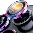 2 x Hoerrye for iPhone 16 Pro / 16 Pro Max Camera Lens Protector - Case-Friendly, Tempered Glass Screen Protector, Anti-Scratch, Space Titanium Military-Grade Drop Protection, Colorful Titanium