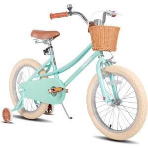 JOYSTAR Girls Bike for 2-12 Years Old Toddlers and Kids, 12" 14" 16" 18 20" Retro Style Kids Bike with Training Wheels, 18 20 Inch Children Bicycle with Kickstand
