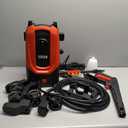 MZK Electric Pressure Washer,5200 Max PSI with Anti-Tipping Technology, 4 Quick-Connect Nozzles, Foam Cannon for Easy Replacement, High-Pressure Cleaning of Cars, Fences ET2501 (Red)