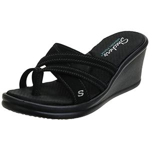 Skechers Cali Women's Rumblers-Beautiful People Wedge Sandal 7,5
