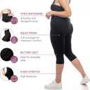 SATINA High Waisted Leggings for Women - Comfortable and Stretchy in Versatile Sizes and Colors (Black)