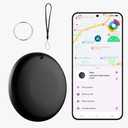 Bluetooth Tracker for Android, Works with Google Find My Device App, IP67 Waterproof, Replaceable Battery, Tracker Tag for Keys, Backpack, Suitcases, Travel and CommuteBlack, 1Pack