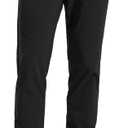 CRZ YOGA Casual Golf Pants for Men - 32" Water Resistant Lightweight Work Dress Trousers with Zipper Pockets (34, Black)