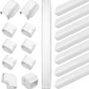 3" 25Ft PVC Line Set Cover Kit for Ductless Mini Split Air Conditioners, Decorative PVC Slim Line Cover for Central AC & Heat Pumps Systems Tubing Cover (White)