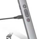 Presentation Clickers for PowerPoint Presentations, [Aluminum Alloy] + [2 in 1 USB C/A] PowerPoint Clicker with Laser Pointer Wireless Presenter PPT Slide Remote Control Computer Clicker for Mac