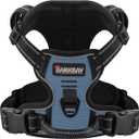 BARKBAY Dog Harness No Pull for Medium Dogs - Adjustable, Reflective, Comfortable, No Choke, Heavy-Duty - Perfect for Outdoor Training, Walking, and Hiking - Strong & Durable - M & Navy